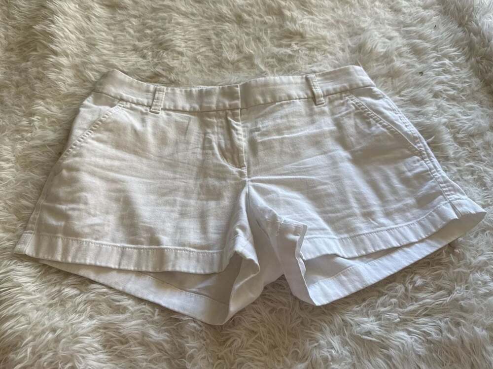 J.Crew‎ White 100% Cotton Chino Shorts Size 6